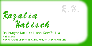 rozalia walisch business card